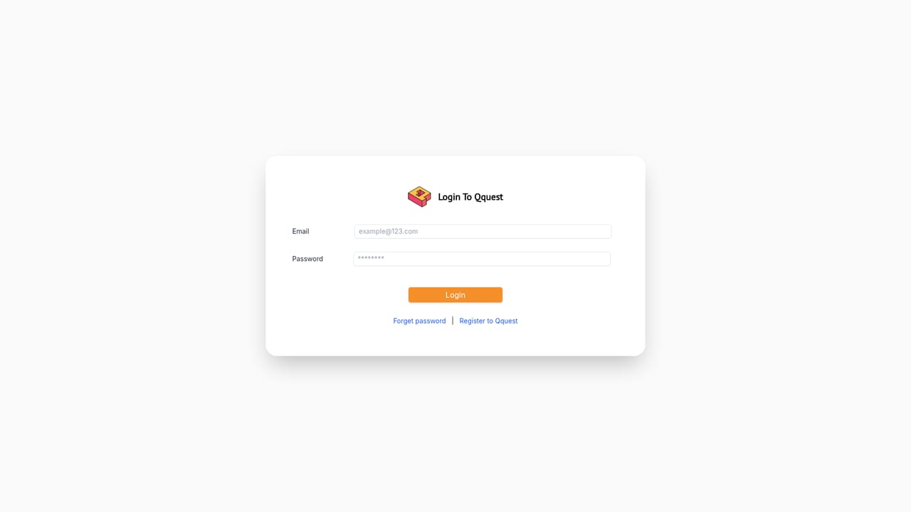Qquest — Sign in to the dashboard