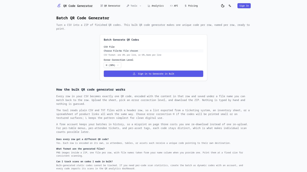 QRCode Generator VIP — Generate codes in bulk