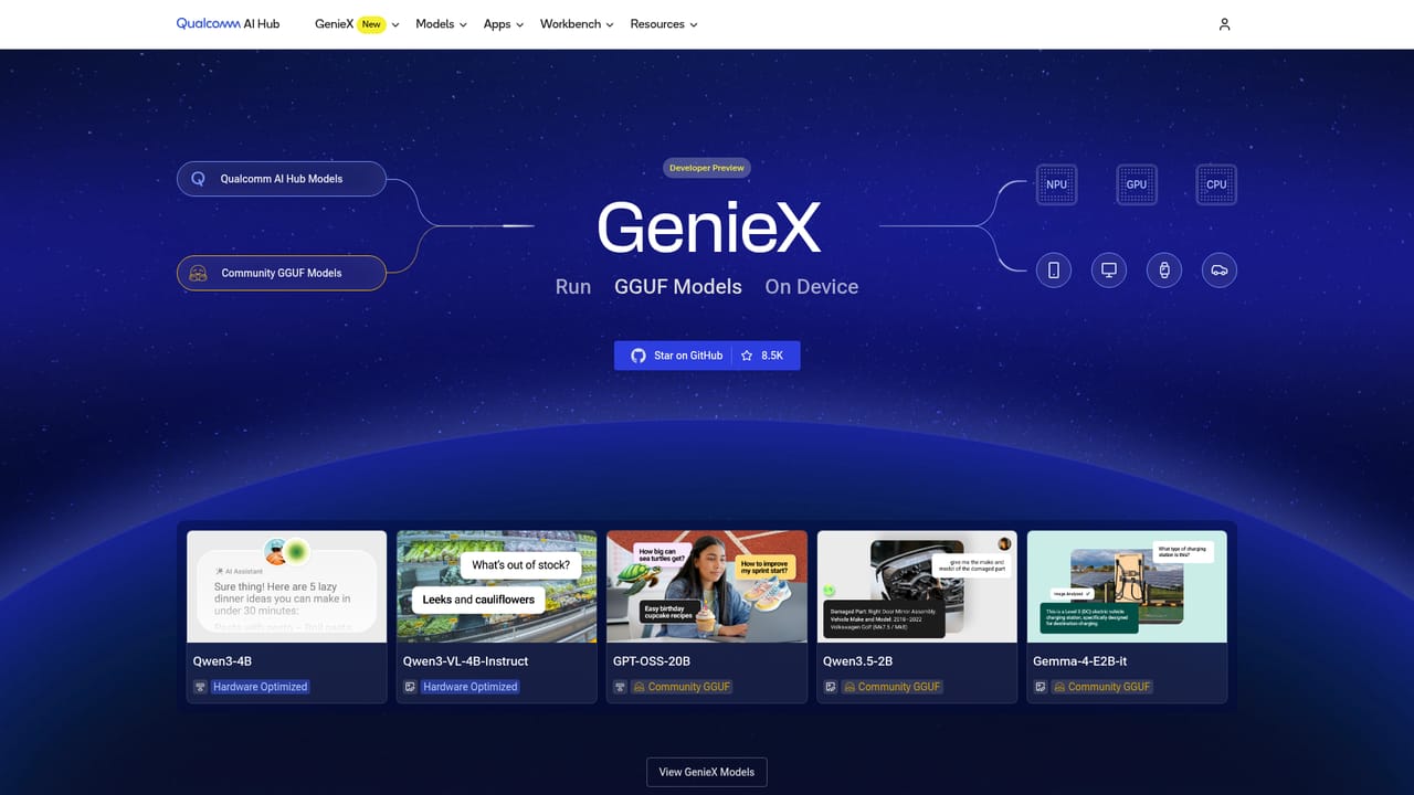 Qualcomm AI Hub — Try GenieX for generative models