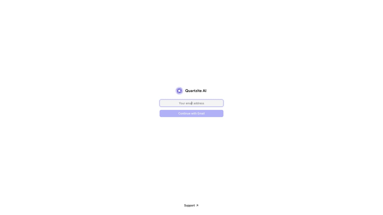 Quartzite — Create an account