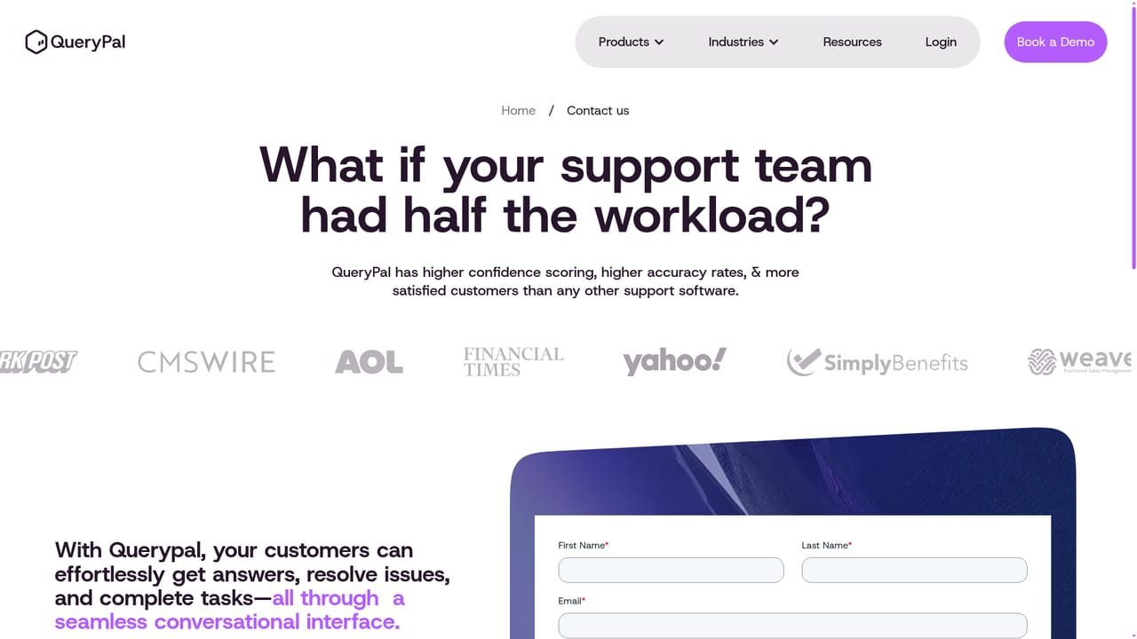 QueryPal — Book a demo and scope your support stack