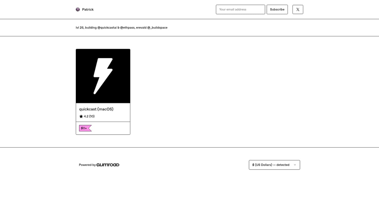 Quickcast — Download from Gumroad