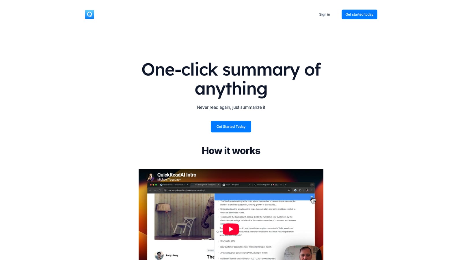 QuickReadAI — Watch the intro walkthrough