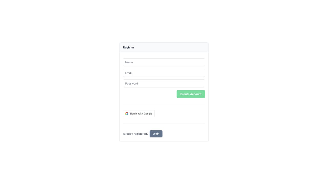 QuickScreen — Create your account