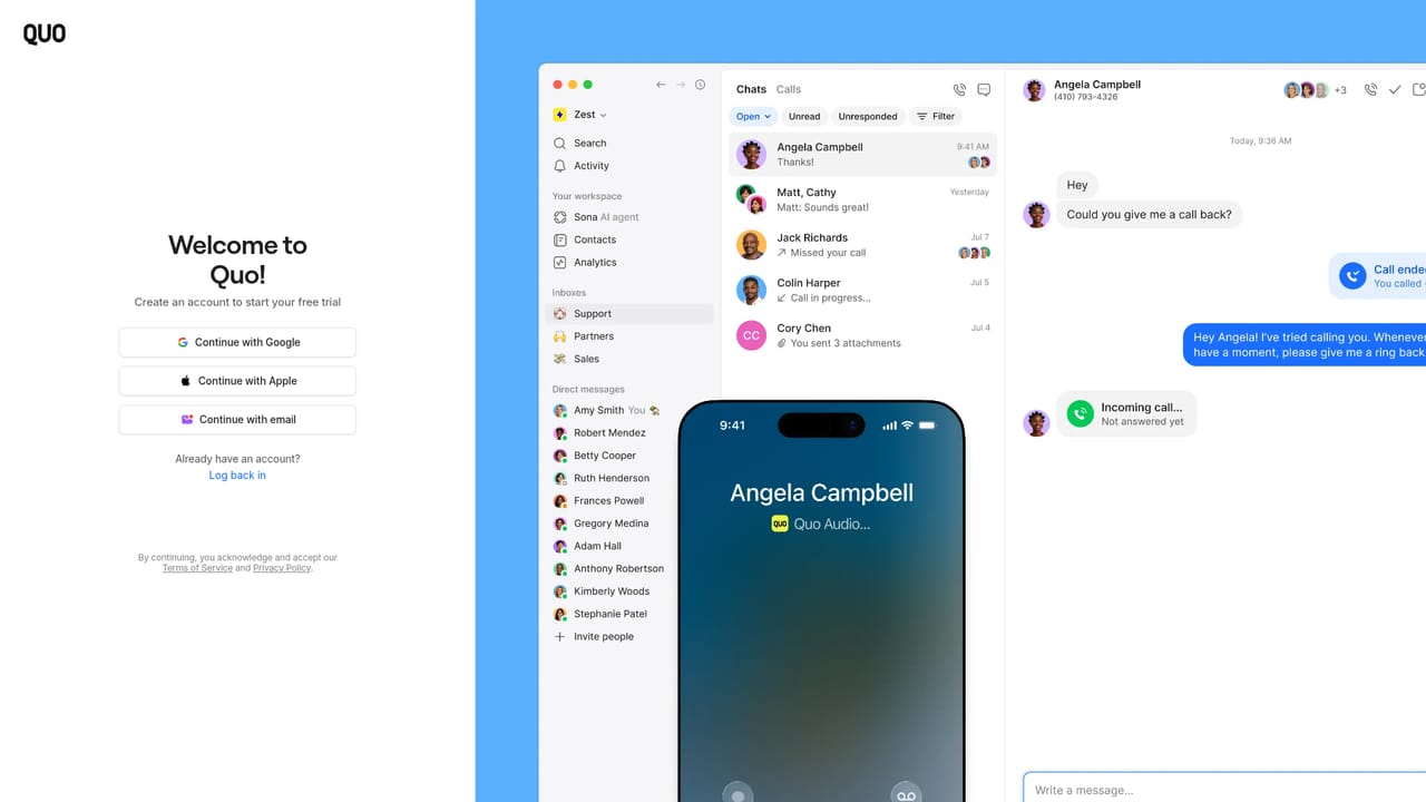 Quo — Create your account