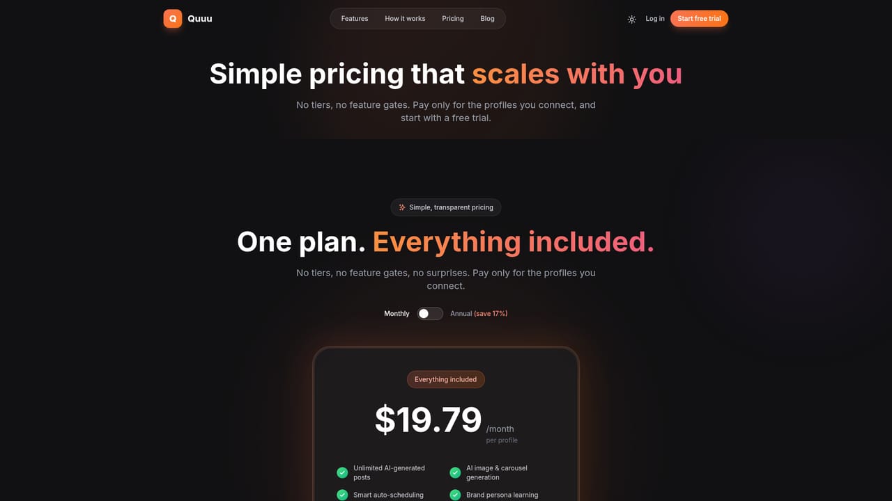 Quuu — Check pricing before the trial ends