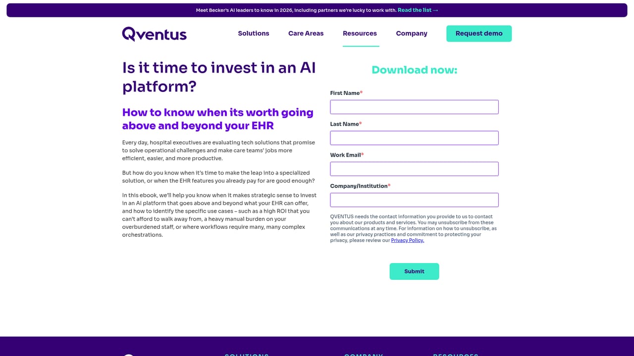 Qventus — Read the build versus buy guidance