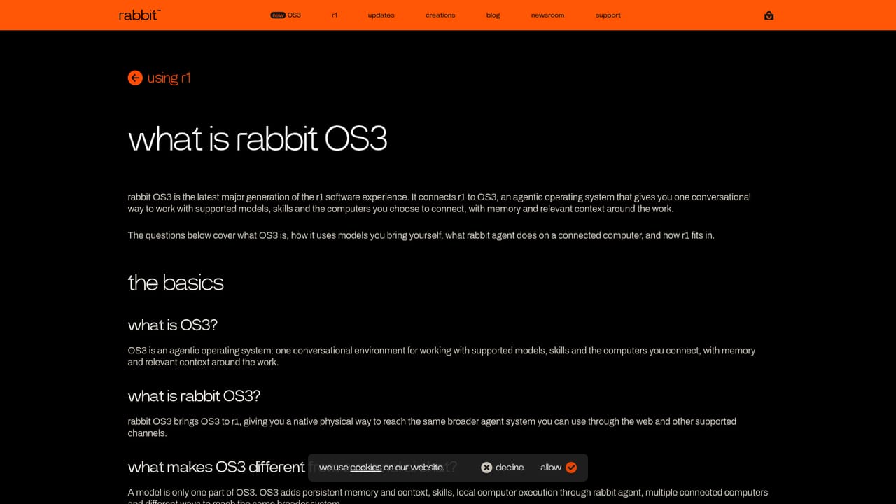 rabbit OS3 — Check in from Telegram or r1