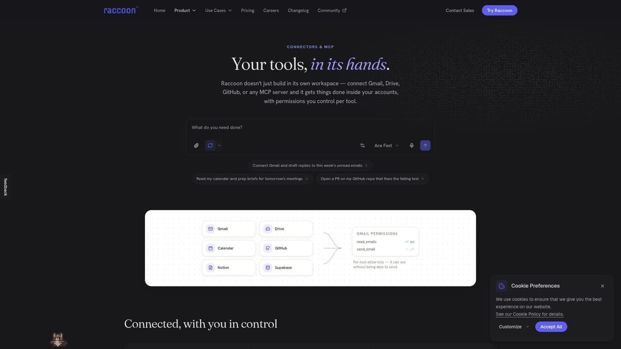 Raccoon AI — Connect your tools
