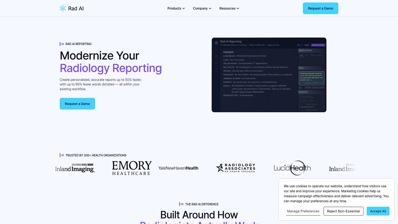 Rad AI — Review the reporting module