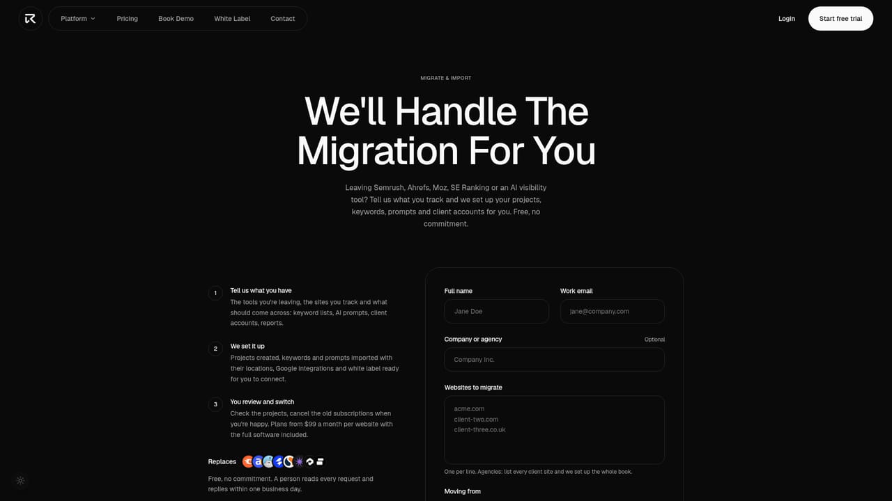 Ranked — Bring existing data across