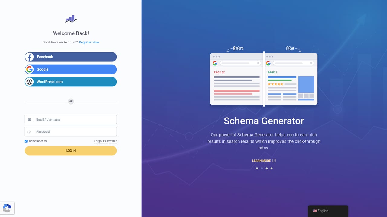 RankMath — Install the plugin and connect an account