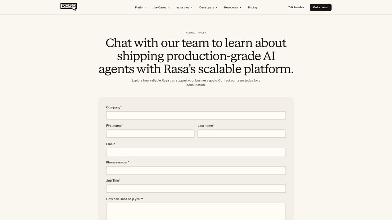 Rasa Multilingual AI — Talk to the Rasa team