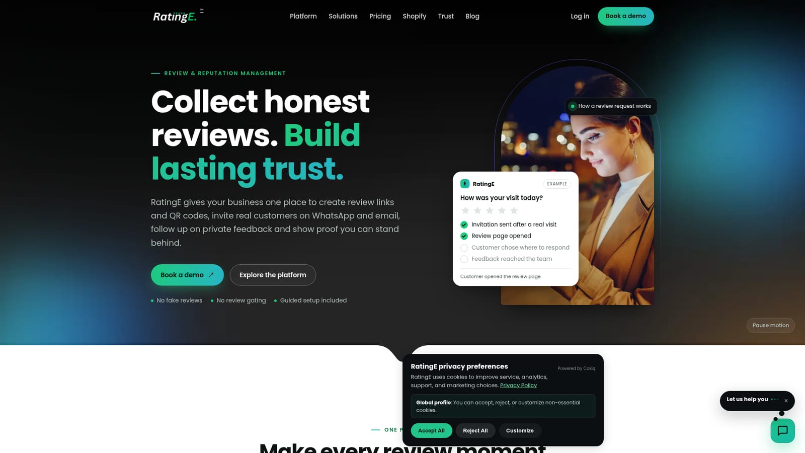 RatingE — Book a guided setup call
