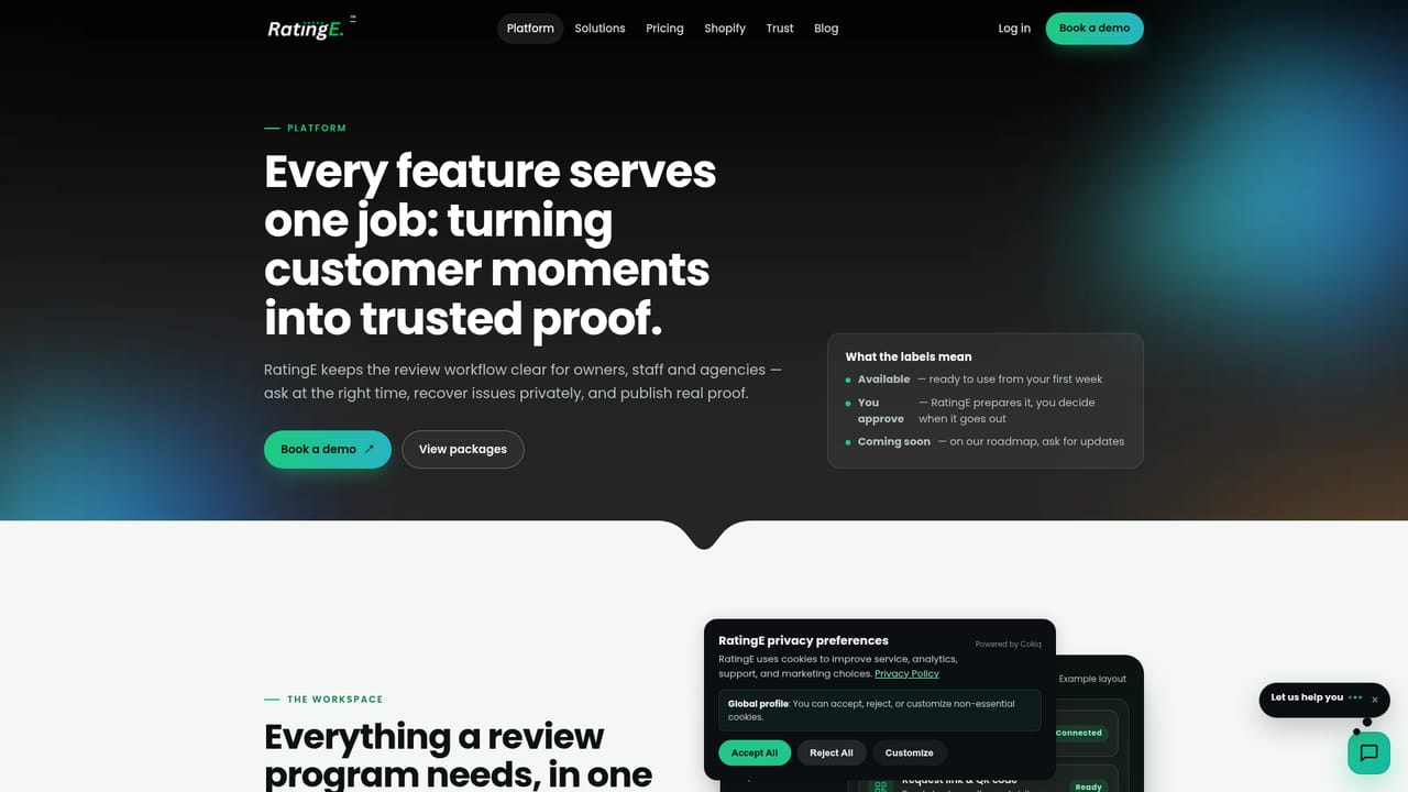 RatingE — Review the capability list by status
