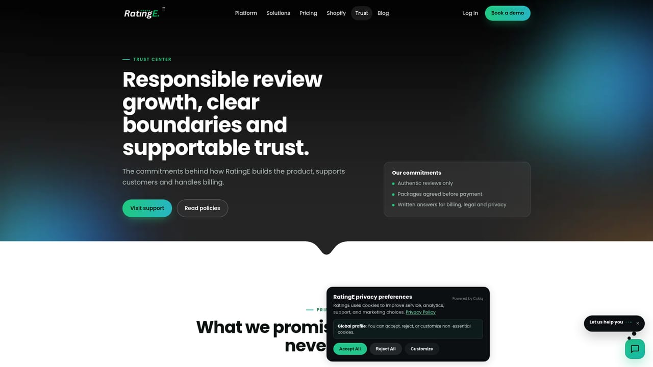 RatingE — Read the trust principles before launch