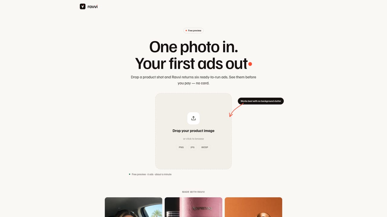 ravvi — Claim the free trial