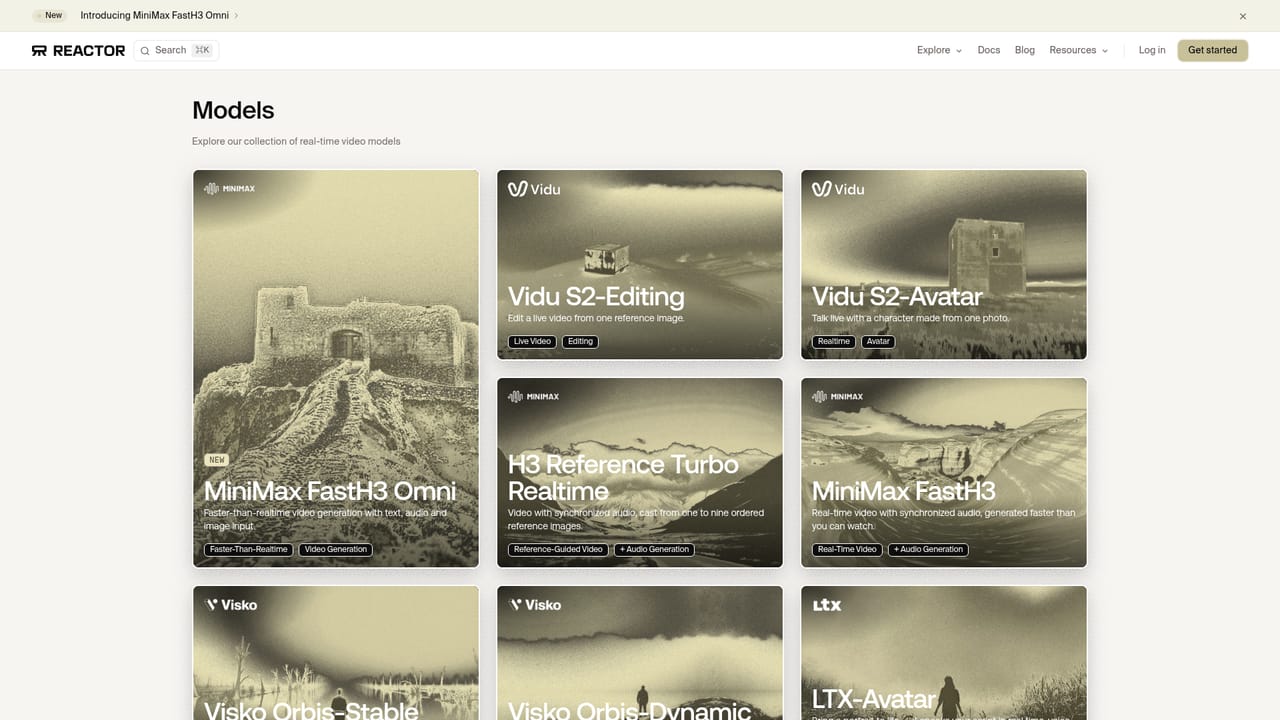 Reactor — Browse the model catalog