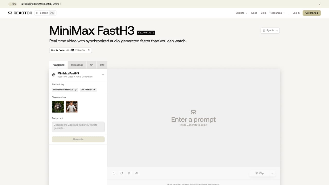 Reactor — Try a model in the Sandbox