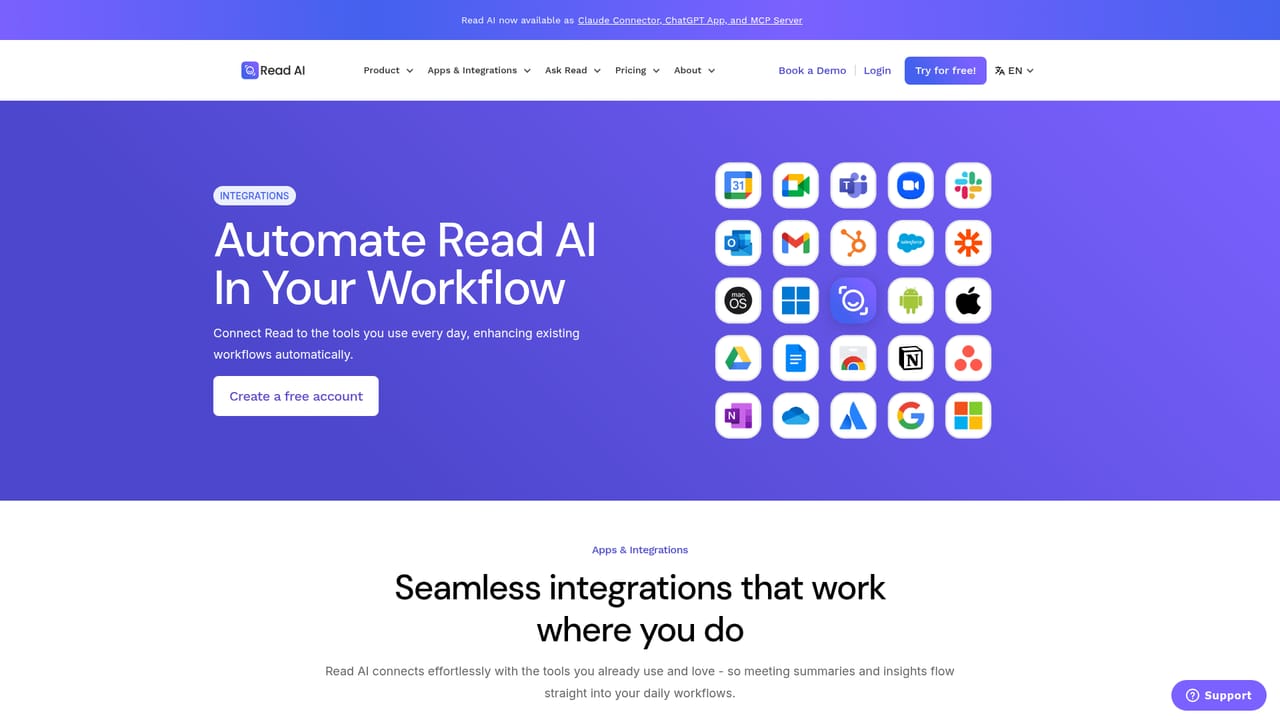 Read Highlights — Connect calendar and conferencing