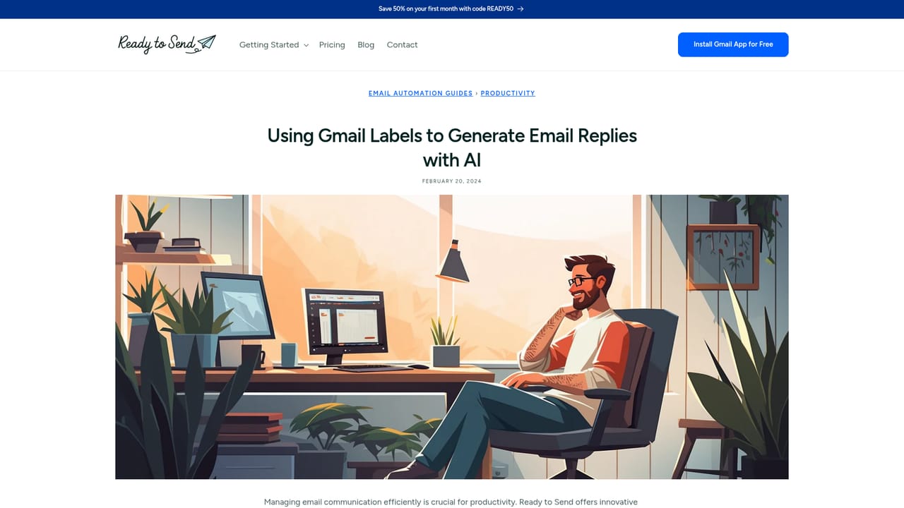 Ready to Send — Use labels to control which emails get replies