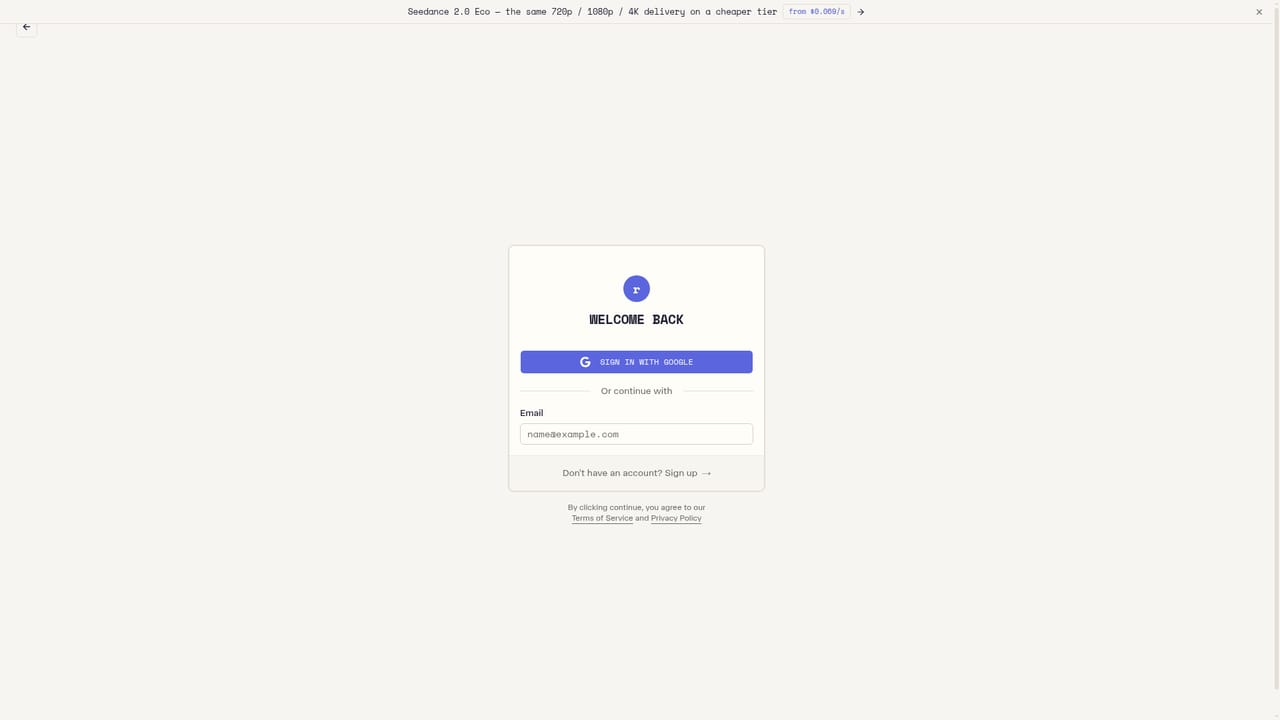 reAPI — Create an account and mint an API key