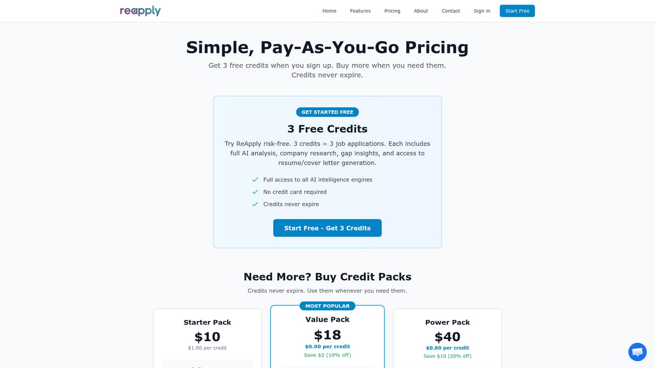 ReApply — Start with the free applications