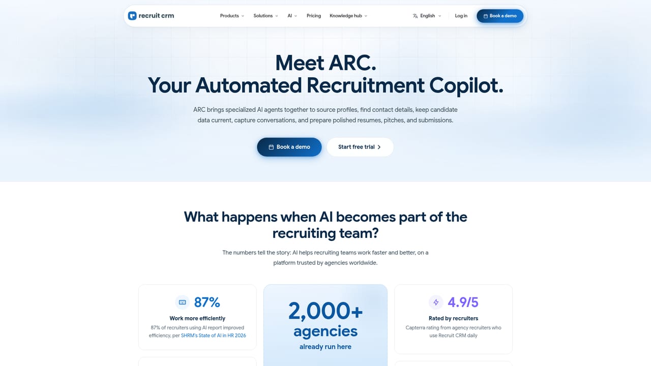Recruit CRM — Turn on the AI agents