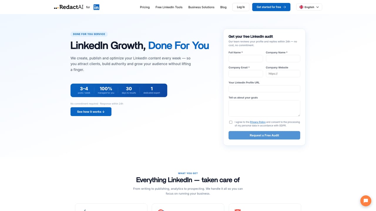 RedactAI — Consider the managed service if you want hands off posting