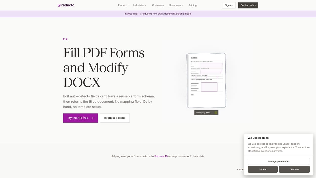 Reducto — Fill forms with Edit
