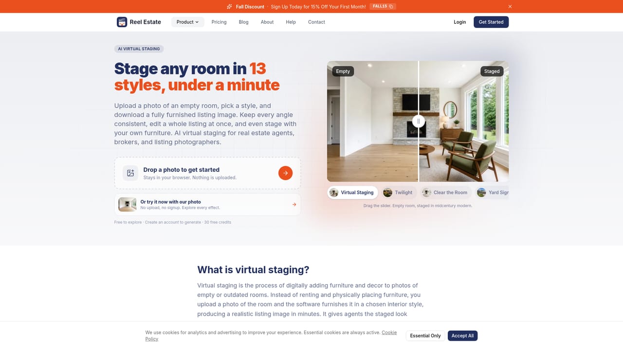 Reel Estate — Stage or enhance photos