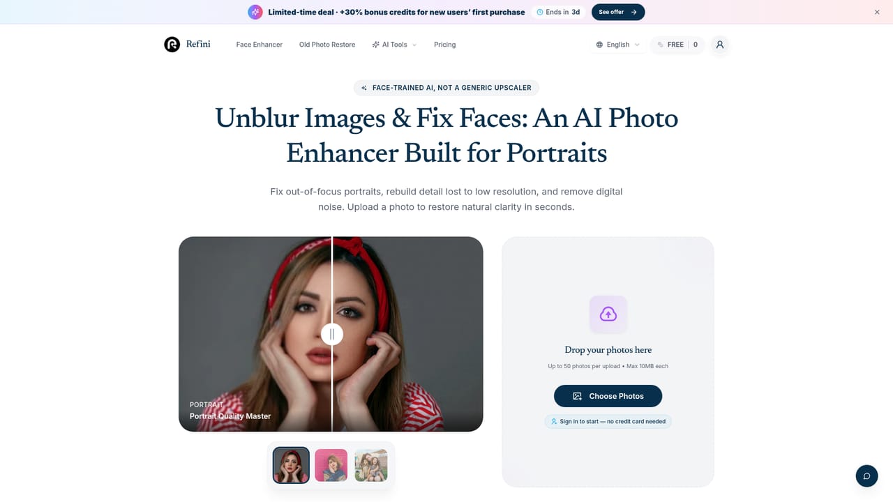 Refini — Open the photo enhancer