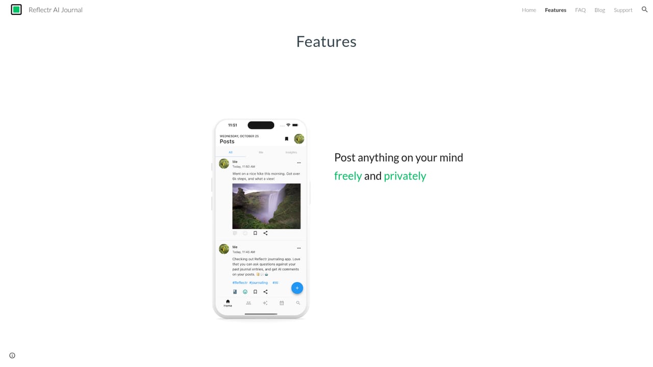 Reflectr — Read the feature overview before your first entry