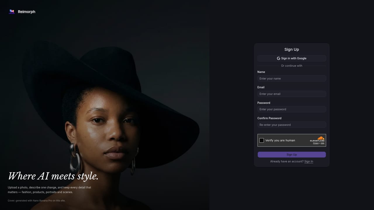 Reimorph — Register to keep working past the free preview