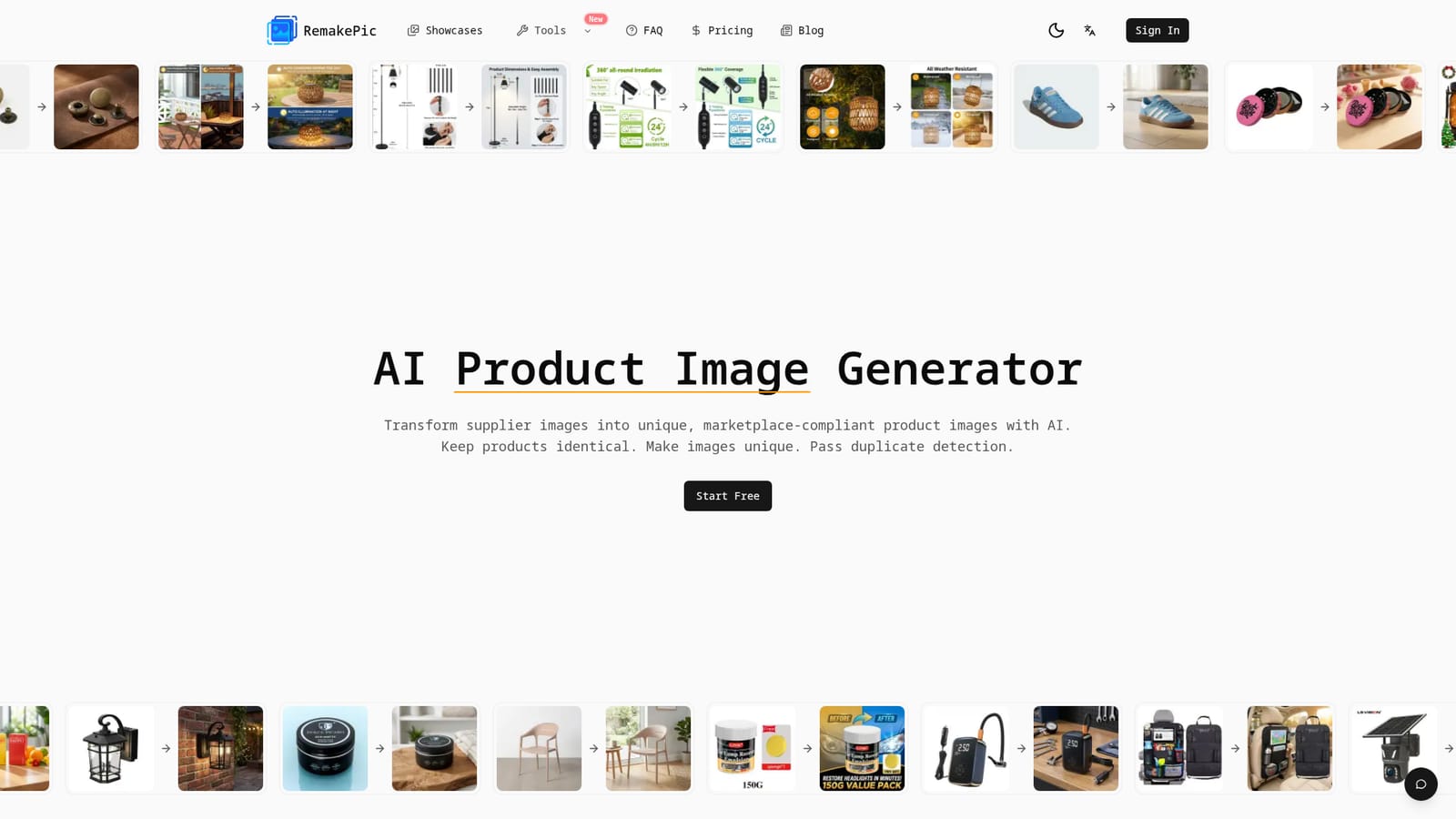 RemakePic — Choose mode and resolution