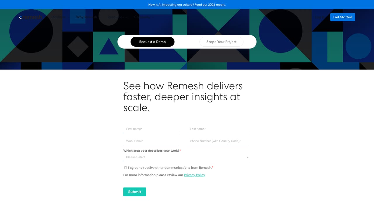 Remesh — Book a walkthrough with the team