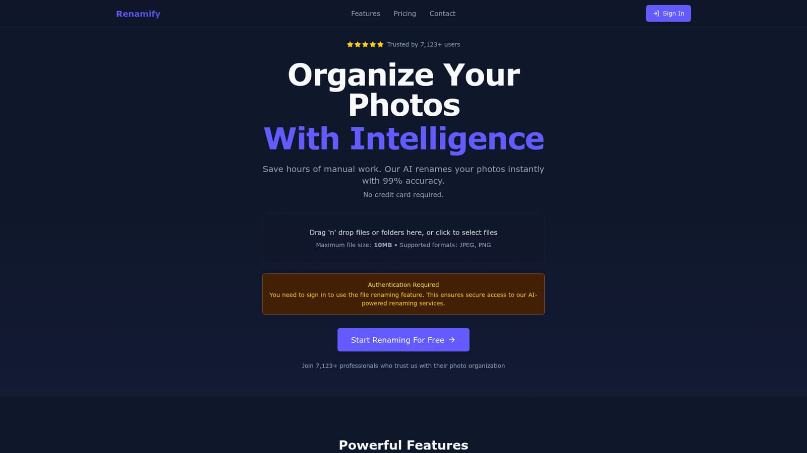 Renamify — Open the site and review the renaming workflow
