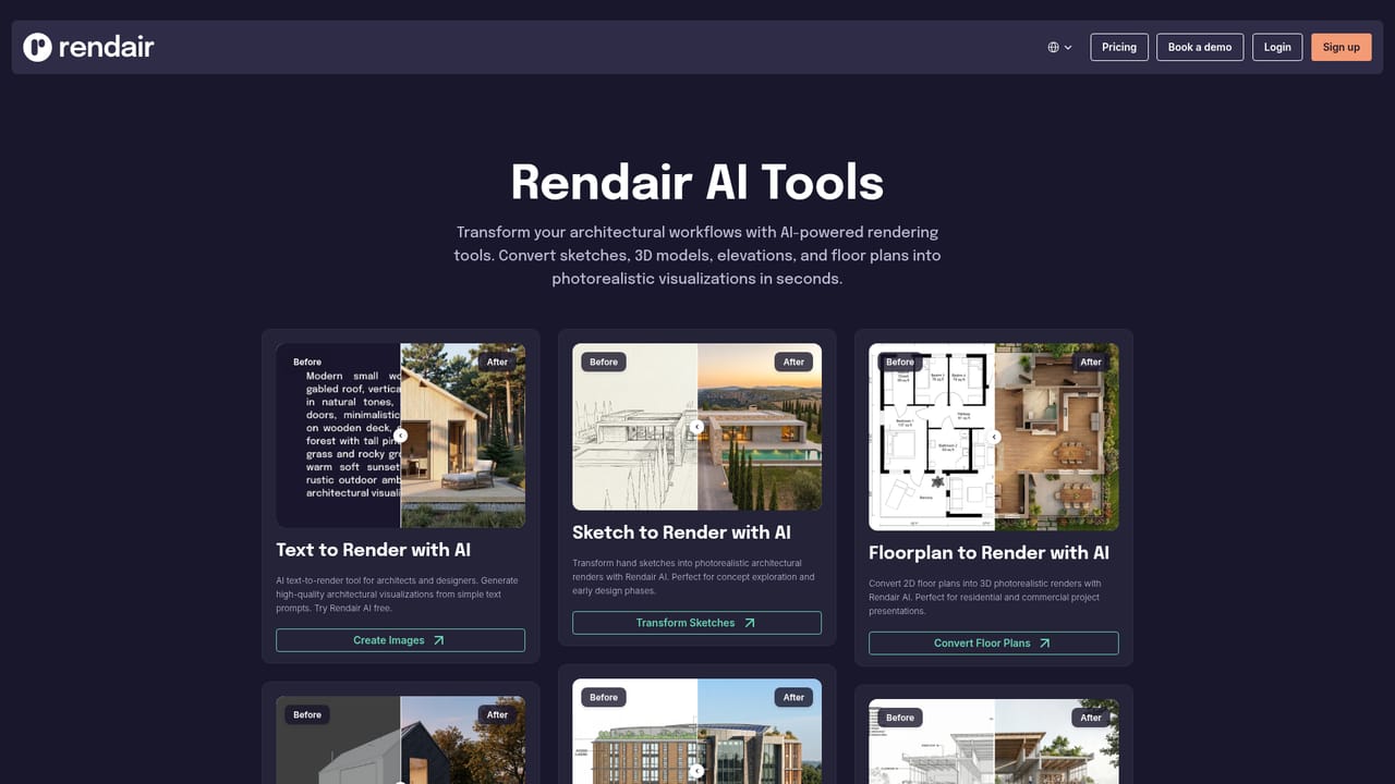 Rendair — Pick the tool that matches your input