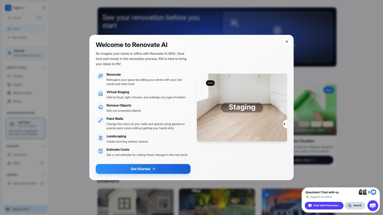 Renovate AI — Generate the preview in Studio
