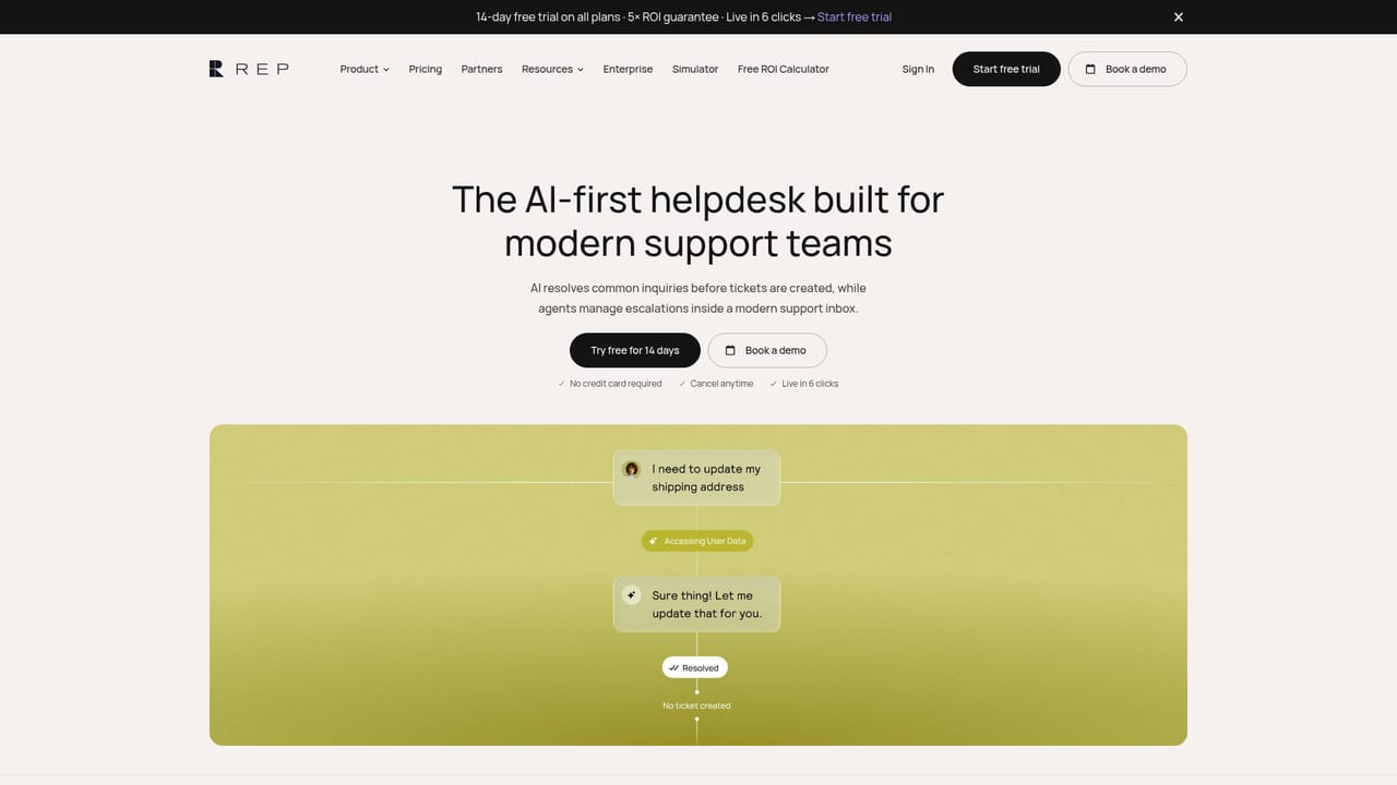 Rep AI — Set up the helpdesk and routing