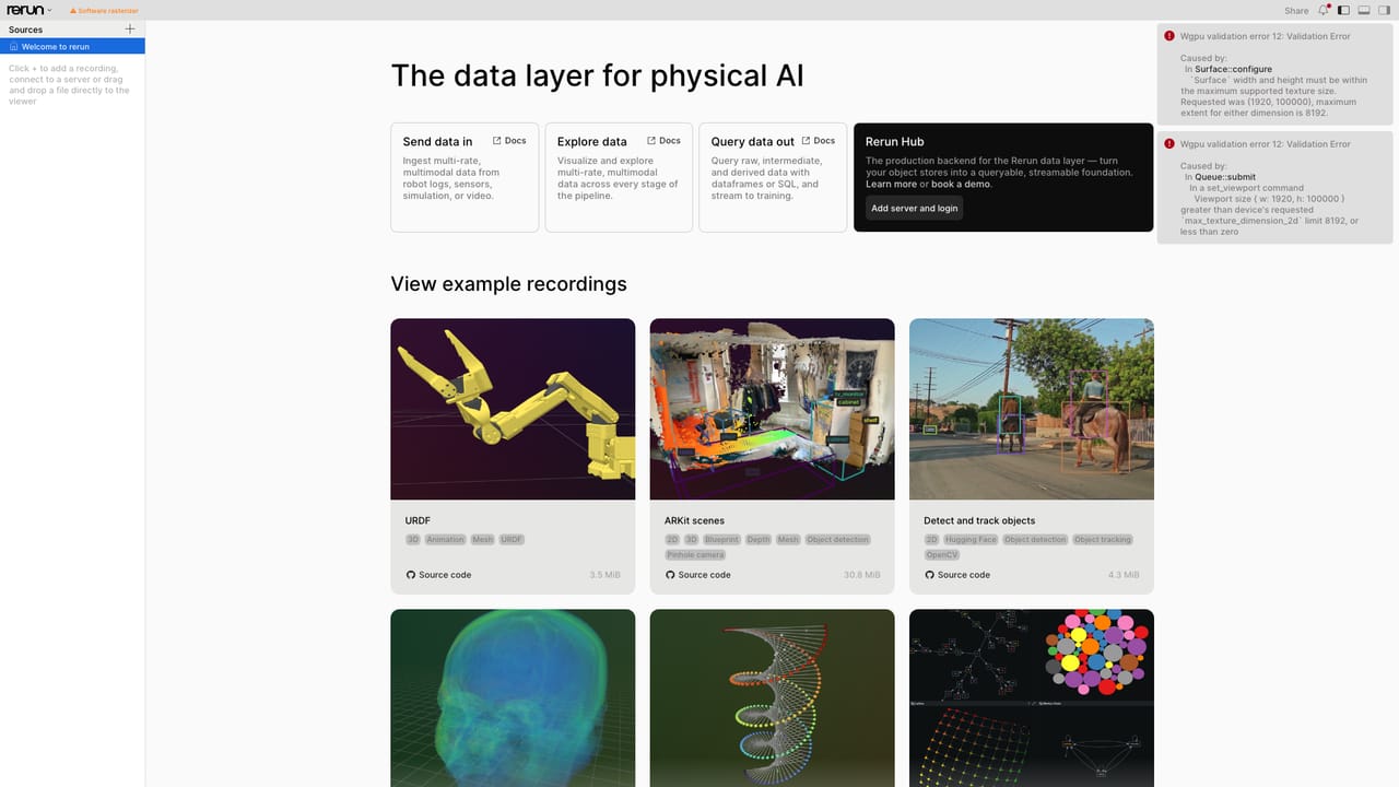 Rerun — Try the viewer in a browser
