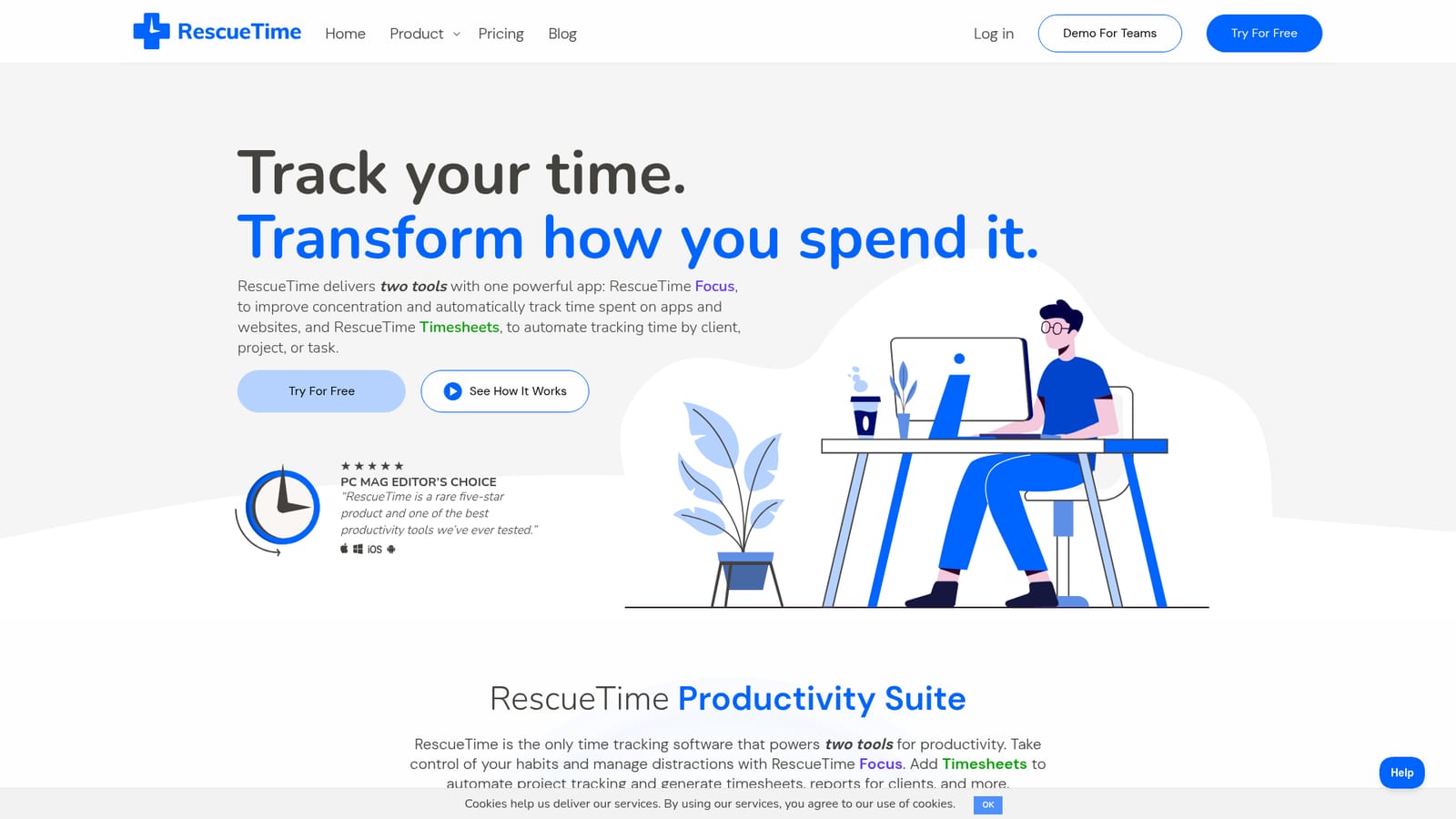 RescueTime — Install the tracker and let it run in the background