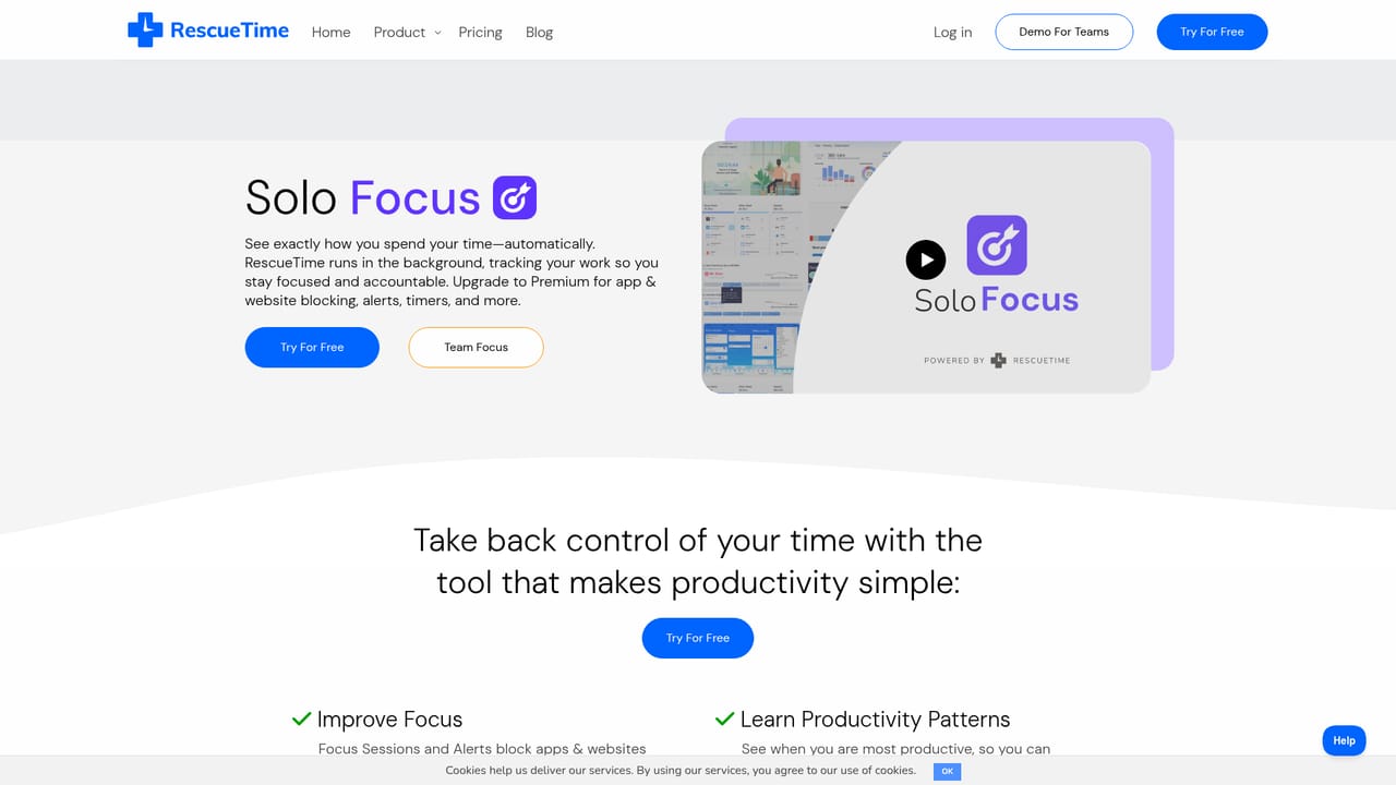 RescueTime — Set goals and alerts in Focus