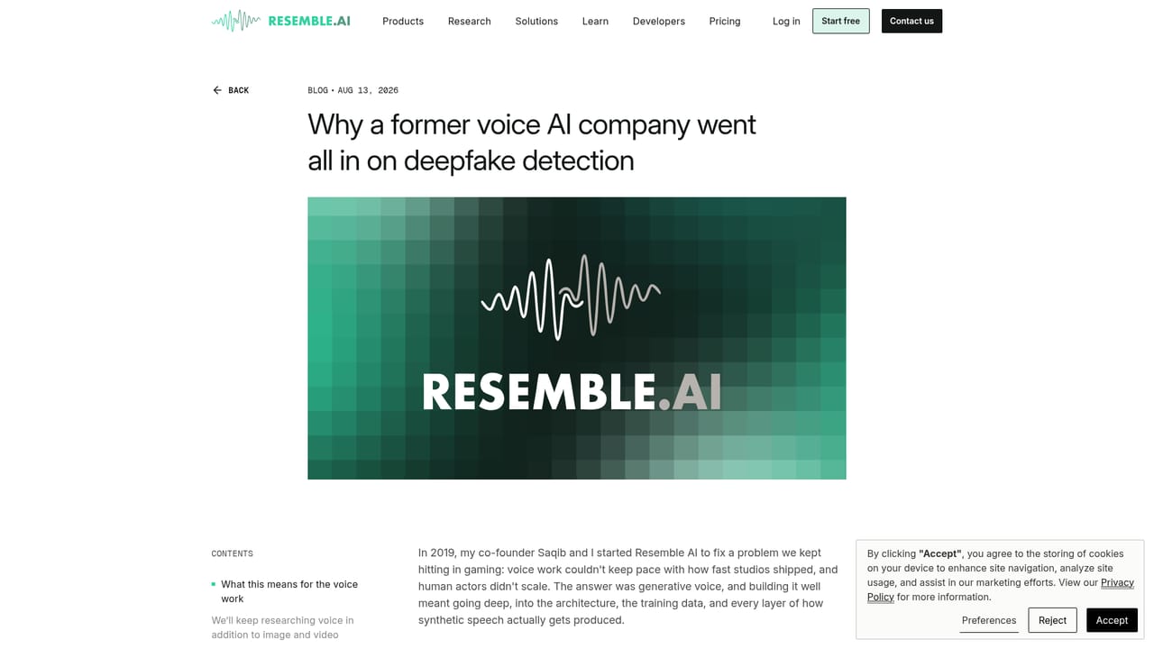 Resemble AI — Read the company's account of the pivot
