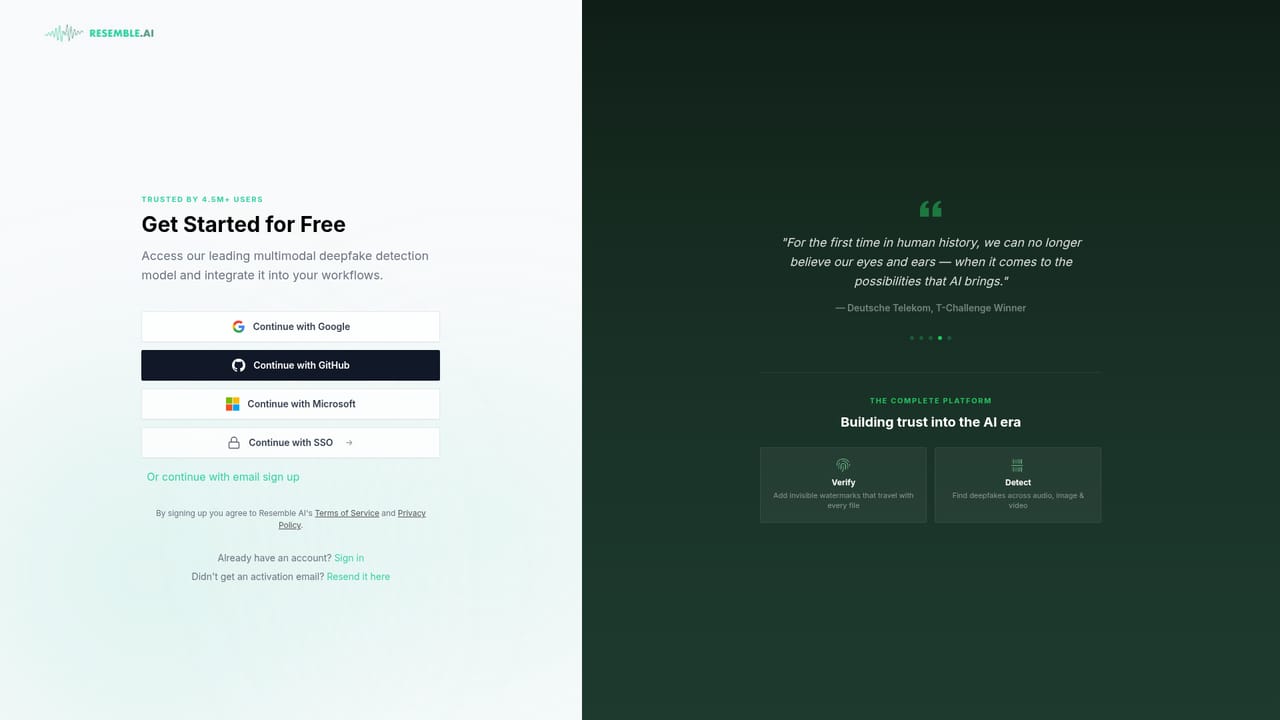 Resemble AI — Open the detection product