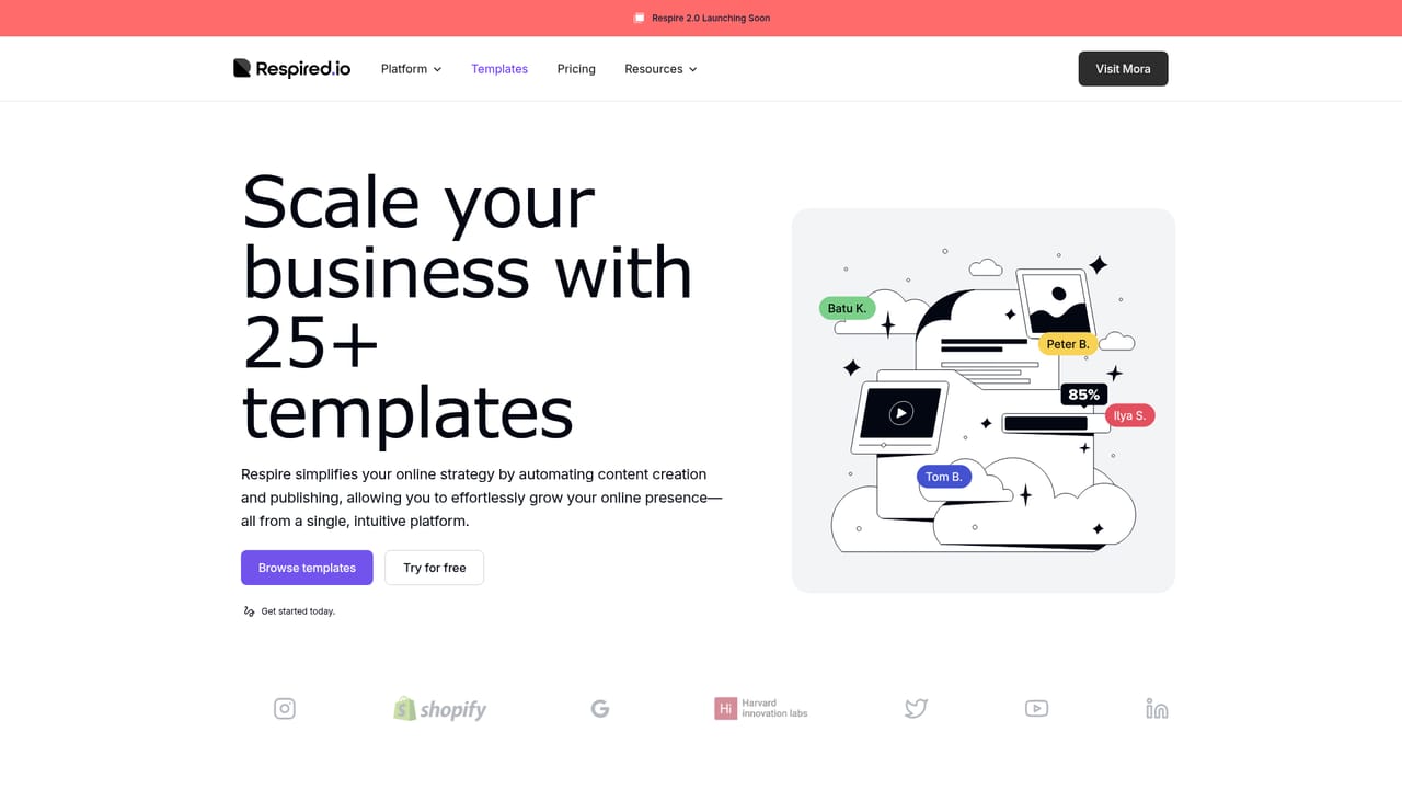 Respired — Pick a template for the job