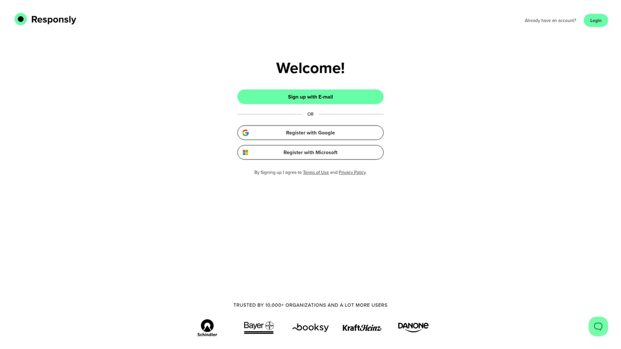 Responsly — Create a free account
