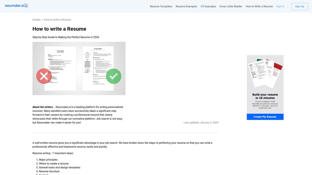Resumaker — Read the writing guide before editing