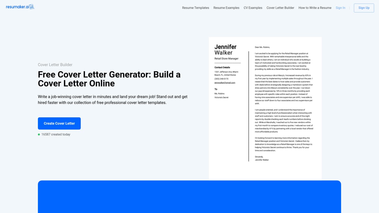 Resumaker — Build the matching cover letter
