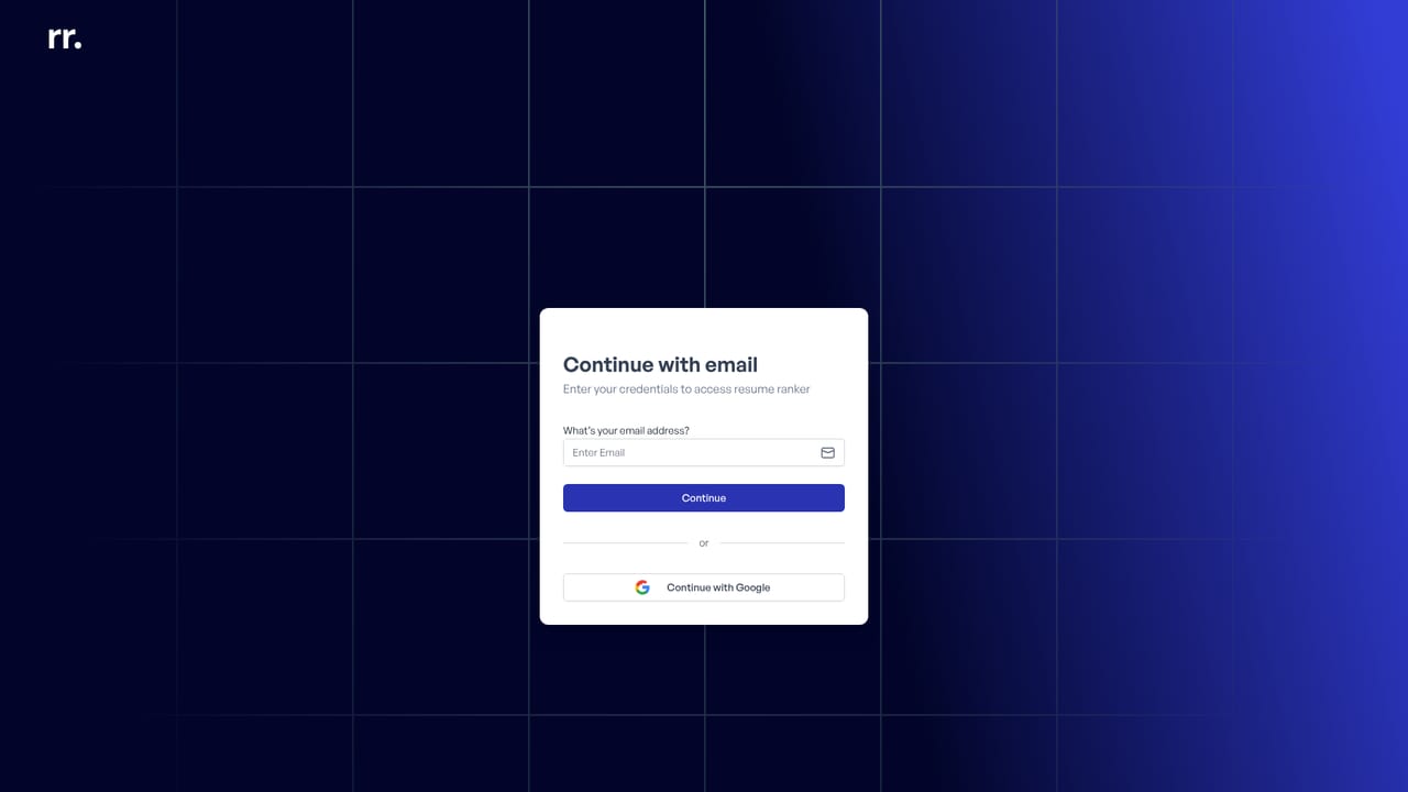 ResumeRanker — Open the app and start a free resume